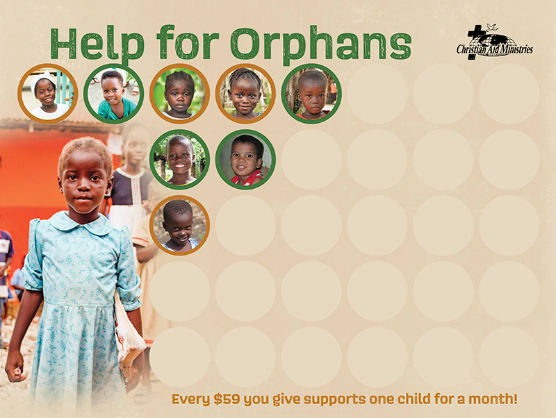 Help-for-Orphans chart with stickers