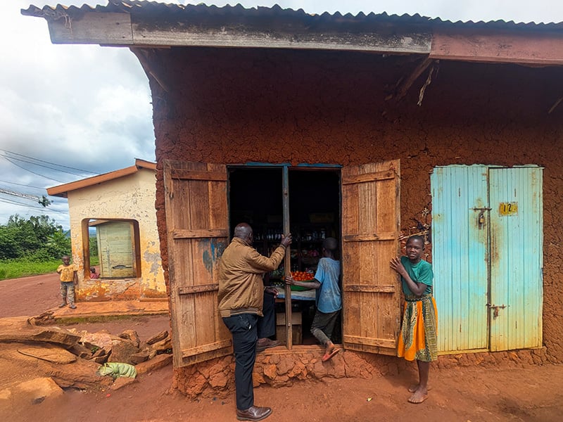 Local market scene in Tanzania