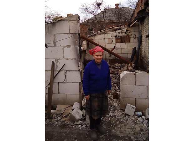 Ukraine war damaged home