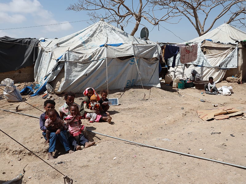 displaced Yemeni children